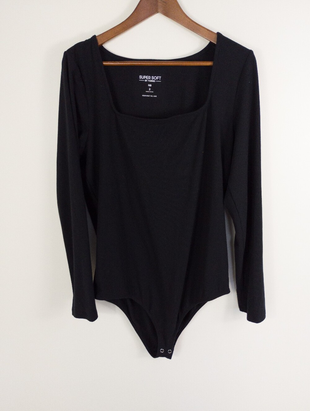 Torrid Super Soft Ribbed Square Neck Bodysuit Size 2X